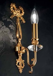 Casa Padrino luxury baroque crystal wall lamp gold 10 x 16 x H. 36 cm - Magnificent wall light in baroque style - Baroque lights - Noble & Magnificent - Luxury Quality - Made in Italy