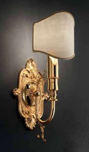 Casa Padrino lámpara de pared barroco de lujo oro / marfil 13 x 14 x A. 33 cm - Magnífica lámpara de pared en estilo barroco - Noble y Magnífica - Calidad de Lujo - Hecho en Italia