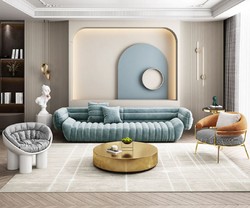 Casa Padrino poltrona di design di lusso con gambe di elefante bianco / grigio 84 x 57 x A. 63 cm - Poltrona da salotto - Mobili per soggiorno - Mobili per hotel - Qualità di lusso - Fatto in Italia