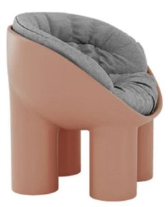 Casa Padrino fauteuil design de luxe avec pattes d'éléphant rose / gris 84 x 57 x H. 63 cm - Fauteuil de salon - Mobilier de salon - Mobilier d'hôtel - Qualité de luxe - Fabriqué en Italie