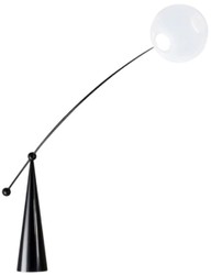 Casa Padrino lámpara de pie de diseño de lujo negro mate 156 x A. 176 cm - Lámpara de pie LED giratoria - Lámparas de pie LED de lujo - Luces LED de lujo - Muebles de lujo