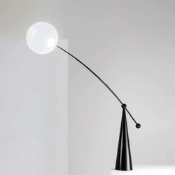 Casa Padrino lámpara de pie de diseño de lujo negro mate 156 x A. 176 cm - Lámpara de pie LED giratoria - Lámparas de pie LED de lujo - Luces LED de lujo - Muebles de lujo