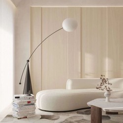 Casa Padrino lámpara de pie de diseño de lujo negro mate 156 x A. 176 cm - Lámpara de pie LED giratoria - Lámparas de pie LED de lujo - Luces LED de lujo - Muebles de lujo