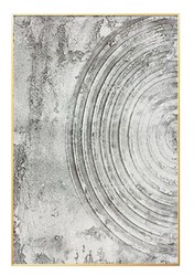 Casa Padrino Peinture à l'Huile Design de Luxe Gris / Or 80 x 9 x H. 120 cm - Peinture Peinte à la Main avec Cadre en Métal - Déco Murale Design de Luxe - Accessoires Déco - Qualité Luxe