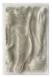 Casa Padrino Peinture à l'Huile Design de Luxe Beige / Blanc 80 x H. 110 cm - Peinture Peinte à la Main avec Cadre en Métal - Déco Murale Design de Luxe - Accessoires Déco - Qualité Luxe
