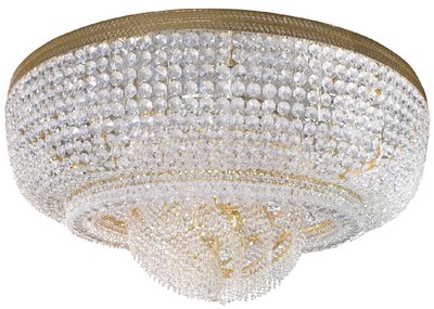 Luxus Barock Kristallglas Deckenleuchte Gold Luxury Baroque Crystal Glass Ceiling Light Gold 