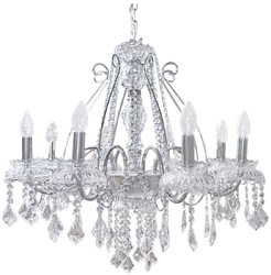 Prunkvoller Luxus Barock Kristall Kronleuchter Silber Magnificent Luxury Baroque Crystal Chandelier Silver