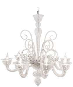 Prunkvoller Luxus Barock Kristall Kronleuchter Silber Magnificent Luxury Baroque Crystal Chandelier Silver