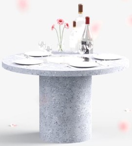 Casa Padrino Luxus Esstisch mit Bioethanol Kamin Ø 120 x H. 75 cm - Verschiedene Farben - Esszimmertisch - Gartentisch - Esszimmer Möbel - Garten Möbel - Luxus Möbel - Luxus Einrichtung