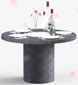 Casa Padrino Luxus Esstisch mit Bioethanol Kamin Ø 120 x H. 75 cm - Verschiedene Farben - Esszimmertisch - Gartentisch - Esszimmer Möbel - Garten Möbel - Luxus Möbel - Luxus Einrichtung