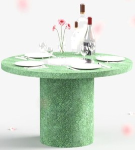 Casa Padrino Luxus Esstisch mit Bioethanol Kamin Ø 120 x H. 75 cm - Verschiedene Farben - Esszimmertisch - Gartentisch - Esszimmer Möbel - Garten Möbel - Luxus Möbel - Luxus Einrichtung