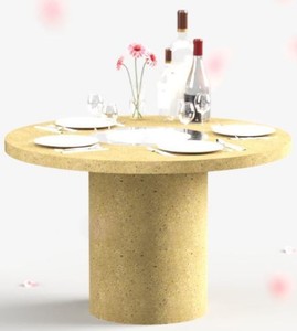 Casa Padrino Luxus Esstisch mit Bioethanol Kamin Ø 120 x H. 75 cm - Verschiedene Farben - Esszimmertisch - Gartentisch - Esszimmer Möbel - Garten Möbel - Luxus Möbel - Luxus Einrichtung