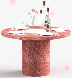 Casa Padrino Luxus Esstisch mit Bioethanol Kamin Ø 120 x H. 75 cm - Verschiedene Farben - Esszimmertisch - Gartentisch - Esszimmer Möbel - Garten Möbel - Luxus Möbel - Luxus Einrichtung