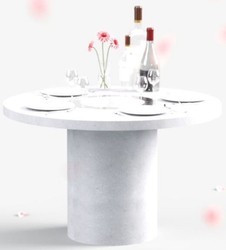 Casa Padrino tavolo da pranzo di lusso con camino a bioetanolo Ø 120 x A. 75 cm - Diversi Colori - Tavolo da pranzo - Tavolo da giardino - Mobili sala da pranzo - Mobili da giardino