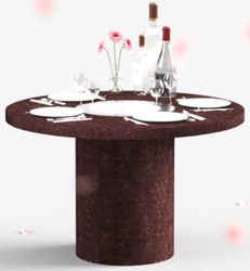 Casa Padrino luxury dining table with bioethanol fireplace Ø 120 x H. 75 cm - Different Colors - Dining room table - Garden table - Dining room furniture - Garden furniture - Luxury furniture
