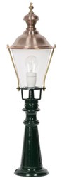 Casa Padrino lampada da terra da giardino Art Nouveau verde / rame Ø 22 x A. 75 cm - Lanterna da giardino - Lampada da giardino - Illuminazione da giardino nostalgica - Luci giardino nostalgiche