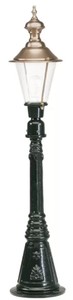 Casa Padrino lampadaire de jardin Art Nouveau vert / cuivre Ø 20 x H. 100 cm - Lanterne de jardin - Lampe de jardin - Eclairage jardin nostalgique - Luminaires jardin nostalgique