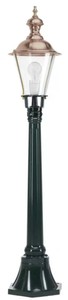 Casa Padrino lampadaire de jardin Art Nouveau vert / cuivre Ø 23,5 x H. 117 cm - Lanterne de jardin - Lampe de jardin - Eclairage jardin nostalgique - Luminaires jardin nostalgique