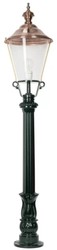 Casa Padrino lámpara de pie de jardín Art Nouveau verde / cobre Ø 29 x A. 150 cm - Farol de jardín - Lámpara de jardín - Iluminación de jardín nostálgico - Luces de jardín nostálgico