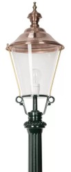 Casa Padrino lámpara de pie de jardín Art Nouveau verde / cobre Ø 29 x A. 150 cm - Farol de jardín - Lámpara de jardín - Iluminación de jardín nostálgico - Luces de jardín nostálgico