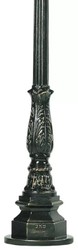 Casa Padrino lampadaire de jardin Art Nouveau vert / cuivre 42 x 30 x H. 260 cm - Lanterne de jardin - Lampe de jardin - Eclairage jardin nostalgique - Luminaires jardin nostalgique