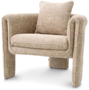 Casa Padrino fauteuil de luxe sable 81 x 77 x H. 68 cm - Fauteuil de salon - Fauteuil d'hôtel - Mobilier de salon - Mobilier de luxe - Ameublement de salon - Ameublement de luxe
