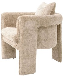 Casa Padrino luxury armchair sand 81 x 77 x H. 68 cm - Living room armchair - Hotel armchair - Living room furniture - Luxury furniture - Living room furnishings - Luxury furnishings