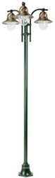 Casa Padrino lanterna da giardino Art Nouveau verde / rame Ø 77 x A. 240 cm - Lampada da terra da giardino - Lampada da giardino - Illuminazione da giardino nostalgica - Luci giardino nostalgiche