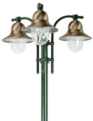 Casa Padrino lanterna da giardino Art Nouveau verde / rame Ø 77 x A. 240 cm - Lampada da terra da giardino - Lampada da giardino - Illuminazione da giardino nostalgica - Luci giardino nostalgiche