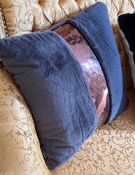 Harald Glööckler luxury decorative pillow Pompöös by Casa Padrino gray / copper - Glööckler pillows - Designer decorative pillows - Harald Glööckler designer decorative accessories