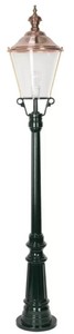 Casa Padrino lanterne de jardin Art Nouveau vert / cuivre Ø 29 x H. 161 cm - Lampadaire de jardin en aluminium thermolaqué - Eclairage nostalgique - Luminaires nostalgiques