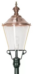 Casa Padrino linterna de jardín Art Nouveau verde / cobre Ø 29 x A. 161 cm - Lámpara de pie de jardín de aluminio con recubrimiento de polvo - Iluminación nostálgica - Luces nostálgicas