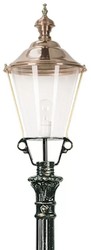 Casa Padrino lanterne de jardin Art Nouveau vert / cuivre Ø 29 x H. 218 cm - Lampadaire de jardin en aluminium thermolaqué - Eclairage nostalgique - Luminaires nostalgiques