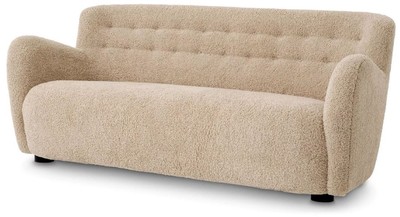 Casa Padrino divano di lusso sabbia / nero 188 x 87 x A. 80 cm - Divano soggiorno - Divano hotel - Mobile soggiorno - Arredi soggiorno - Mobile hotel - Mobile di lusso - Arredi di lusso