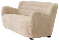 Casa Padrino canapé de luxe sable / noir 188 x 87 x H. 80 cm - Canapé de salon - Canapé d'hôtel - Meuble de salon - Ameublement de salon - Meuble d'hôtel - Meuble de luxe - Ameublement de luxe