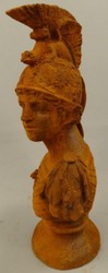 Jugendstil Gusseisen Skulptur Figur Büste Ritter Art Nouveau Cast Iron Sculpture Figure Bust Knight
