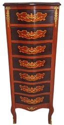 Casa Padrino cassettone barocco con 7 cassetti marrone / oro - Magnifico armadio in legno massello in stile barocco - Mobile soggiorno in stile barocco - Mobili barocchi - Arredi barocchi