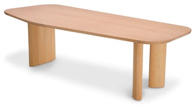 Casa Padrino tavolo da pranzo di lusso naturale 248 x 100 x A. 76,5 cm - Tavolo da cucina rettangolare in legno massello - Mobili per la sala da pranzo - Mobili per la cucina - Mobili di lusso