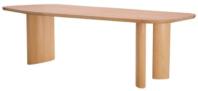 Casa Padrino Luxus Esstisch Naturfarben 248 x 100 x H. 76,5 cm - Rechteckiger Massivholz Küchentisch - Esszimmer Möbel - Küchen Möbel - Luxus Möbel - Luxus Einrichtung - Luxus Qualität