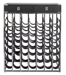 Luxus Weinregal Weinschrank mit Schubladen Luxury Wine Rack Nickel Plated Stainless Steel Edelstahl Schlaufen Schubladen