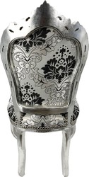 Casa Padrino chaise de salle à manger baroque argent motif / argent - Chaise de style antique fait main avec motif élégant - Meubles de salle à manger de style baroque - Meubles baroques Casa Padrino chaise de salle à manger baroque argent motif / argent - Chaise de style antique fait main avec motif élégant - Meubles de salle à manger de style baroque - Meubles baroques