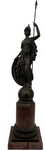 Casa Padrino escultura decorativa Art Nouveau de lujo diosa con lanza bronce / rojo 22 x 26 x A. 108 cm - Gran escultura de bronce con base de mármol - Figura de bronce XXL - Escultura bronce XXL Casa Padrino escultura decorativa Art Nouveau de lujo diosa con lanza bronce / rojo 22 x 26 x A. 108 cm - Gran escultura de bronce con base de mármol - Figura de bronce XXL - Escultura bronce XXL