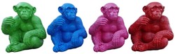 Luxus Designer Wohnzimmer Deko Skulpltur Figur Affe Grün Luxury Designer Living Room Decorative Sculpture Figure Ape Green