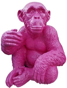 Luxus Designer Wohnzimmer Deko Skulpltur Figur Affe Lila Luxury Designer Living Room Decorative Sculpture Figure Ape Purple