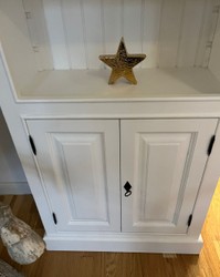 Casa Padrino armoire de style campagnard en bois massif blanc 70 x 35 x H. 210 cm - Armoire étagère - Armoire de salon - Armoire de bureau - Meuble de style campagnard