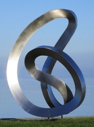 Luxus Designer Garten Hotel Edelstahl Deko Skulptur Silber