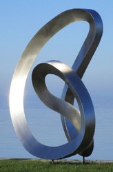 Luxus Designer Garten Hotel Edelstahl Deko Skulptur Silber