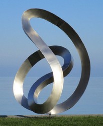 Luxus Designer Garten Hotel Edelstahl Deko Skulptur Silber