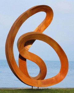 Casa Padrino Sculpture de Jardin XXL Design de Luxe en Acier Rouiller 165 x 80 x H. 215 cm - Immense Décoration de Jardin XXL - Décoration d'Extérieur Luxe - Accessoires de Jardin Design
