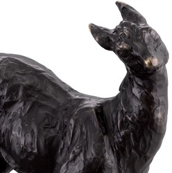 Casa Padrino luxury decorative sculpture deer 25.5 x 9 x H. 32 cm - Bronze decorative sculpture - Bronze decorative figure - Desk decoration - Luxury Quality